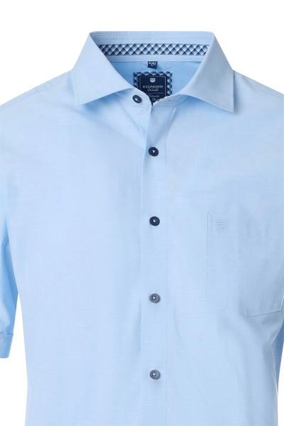 Produktbild fr 'REDMOND Casual Comfort Fit Hemd Halbarm Faux hellblau'
