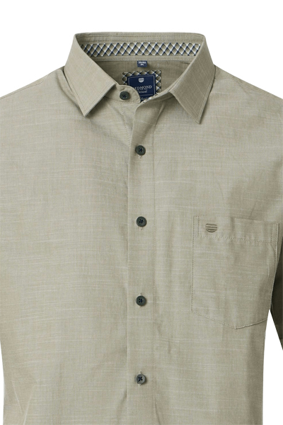 Produktbild fr 'REDMOND Casual Comfort Fit Hemd Halbarm Faux oliv'