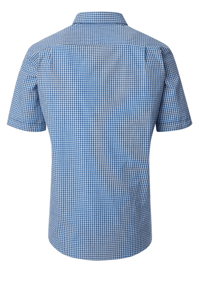 Produktbild fr 'REDMOND Casual Modern Fit Hemd Halbarm Karo blau'