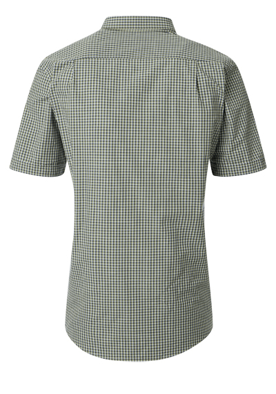 Produktbild fr 'REDMOND Casual Comfort Fit Hemd Halbarm Karo grn'