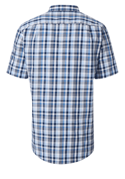 Produktbild fr 'REDMOND Casual Comfort Fit Hemd Halbarm Multikaro blau'