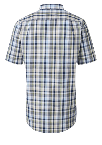 Produktbild fr 'REDMOND Casual Comfort Fit Hemd Halbarm Multikaro grn'