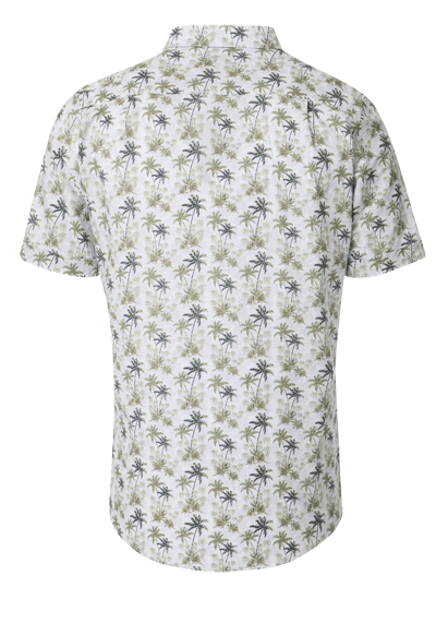 Produktbild fr 'REDMOND Casual Modern Fit Hemd Halbarm Palmenmuster grn'