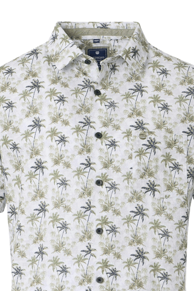 Produktbild fr 'REDMOND Casual Modern Fit Hemd Halbarm Palmenmuster grn'