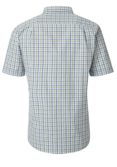 Produktbild fr 'REDMOND Casual Modern Fit Hemd Halbarm Multikaro grn'