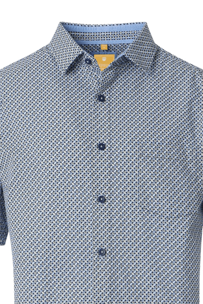 Produktbild fr 'REDMOND Casual Modern Fit Hemd Halbarm Muster grn'