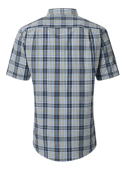 Produktbild fr 'REDMOND Casual Modern Fit Hemd Halbarm Multikaro grn'