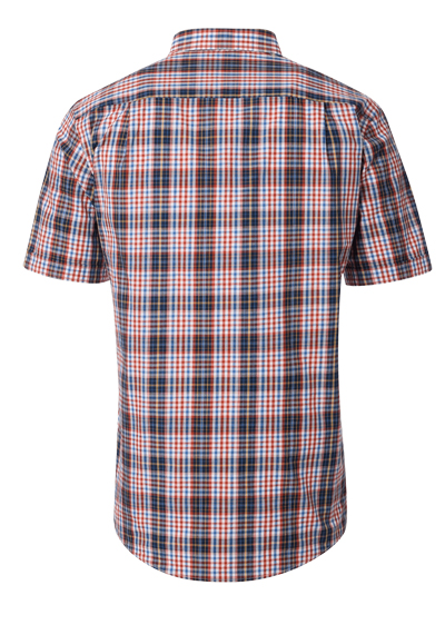 Produktbild fr 'REDMOND Casual Comfort Fit Hemd Halbarm Multikaro rot'