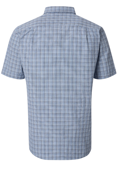 Produktbild fr 'REDMOND Casual Modern Fit Hemd Halbarm Karo blau'