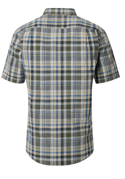 Produktbild fr 'REDMOND Casual Comfort Fit Hemd Halbarm Multikaro grn'