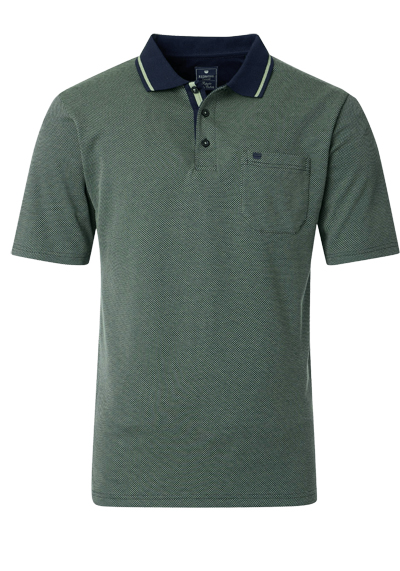 Produktbild fr 'REDMOND Comfort Fit Polo Halbarm Muster grn'