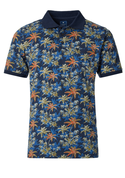 Produktbild fr 'REDMOND Comfort Fit Polo Halbarm Polokragen Muster blau'