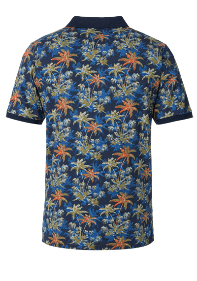 Produktbild fr 'REDMOND Comfort Fit Polo Halbarm Polokragen Muster blau'