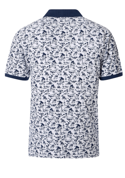 Produktbild fr 'REDMOND Comfort Fit Polo Halbarm Polokragen Muster wei'