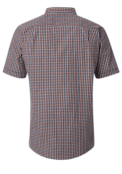 Produktbild fr 'REDMOND Casual Modern Fit Hemd Halbarm Karo blau'