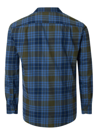 Produktbild fr 'REDMOND Casual Modern Fit Hemd Langarm New Kent Kragen Flanell Karo grn'