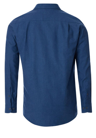 Produktbild fr 'REDMOND Casual Modern Fit Hemd Langarm Button Down Kragen Flanell navy'