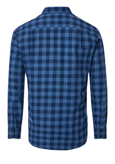 Produktbild fr 'REDMOND Casual Modern Fit Hemd Langarm Button Down Kragen Flanell Karo blau'