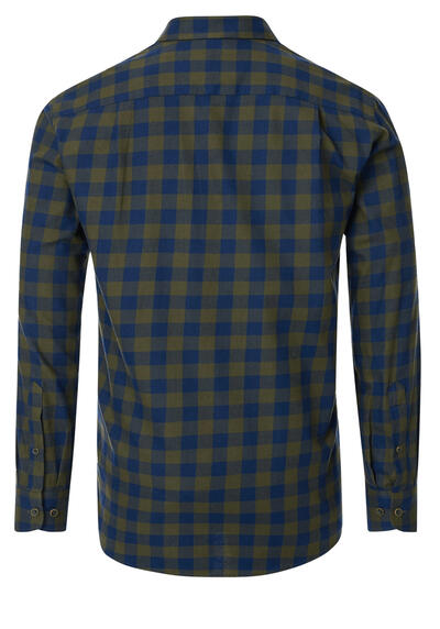 Produktbild fr 'REDMOND Casual Modern Fit Hemd Langarm Button Down Kragen Flanell Karo grn'