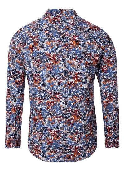Produktbild fr 'REDMOND Casual Modern Fit Hemd Langarm Button Down Kragen Muster rot'
