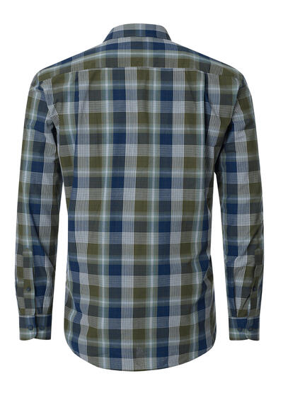 Produktbild fr 'REDMOND Casual Modern Fit Hemd Langarm New Kent Kragen Karo grn'