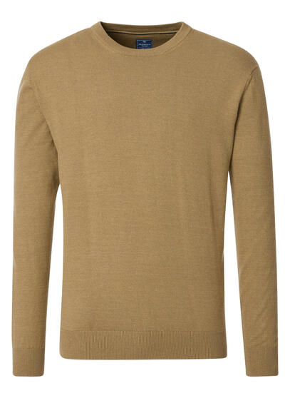 REDMOND Pullover Langarm Rundhalsausschnitt Strick beige preisreduziert