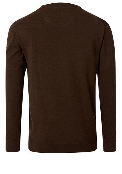 Produktbild fr 'REDMOND Pullover Langarm Rundhalsausschnitt Strick dunkelbraun'