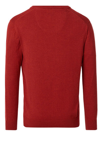 Produktbild fr 'REDMOND Pullover Langarm V-Ausschnitt Strick orange'