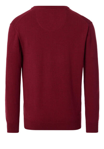 Produktbild fr 'REDMOND Pullover Langarm V-Ausschnitt Strick dunkelrot'