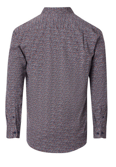 Produktbild fr 'REDMOND Casual Modern Fit Hemd Langarm New Kent Kragen Muster rot'