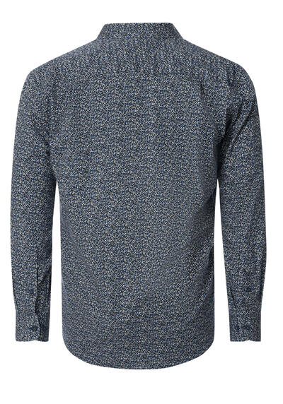 Produktbild fr 'REDMOND Casual Modern Fit Hemd Langarm New Kent Kragen Muster blau'