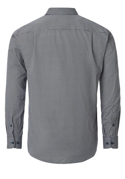 Produktbild fr 'REDMOND Casual Modern Fit Hemd Langarm Button Down Kragen Muster braun'