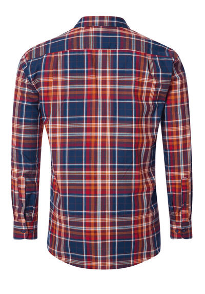 Produktbild fr 'REDMOND Casual Modern Fit Hemd Langarm New Kent Kragen Karo rot'
