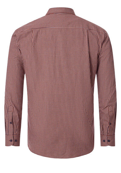 Produktbild fr 'REDMOND Casual Comfort Fit Hemd Langarm Button Down Kragen Flanell Karo rot'