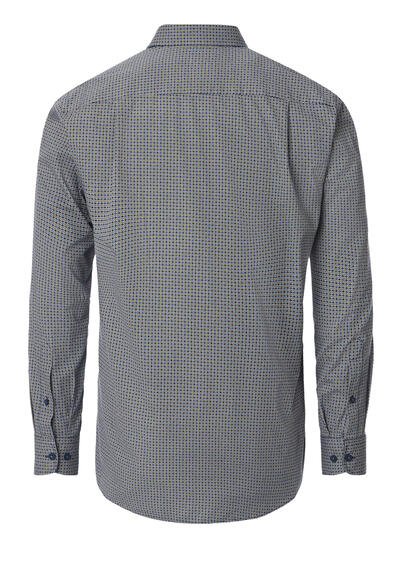 Produktbild fr 'REDMOND Casual Comfort Fit Hemd Langarm Button Down Kragen Muster braun'