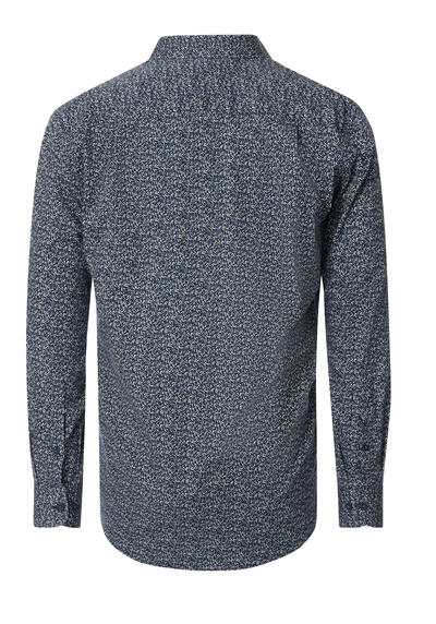 Produktbild fr 'REDMOND Casual Comfort Fit Hemd Langarm New Kent Kragen Muster blau'