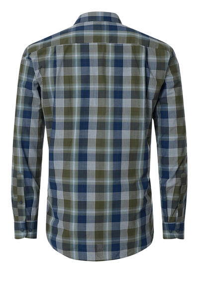 Produktbild fr 'REDMOND Casual Comfort Fit Hemd Langarm New Kent Kragen Karo grn'
