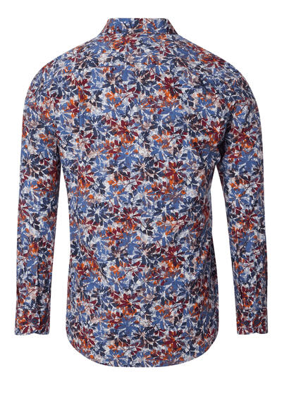 Produktbild fr 'REDMOND Casual Comfort Fit Hemd Langarm Button Down Kragen Muster rot'