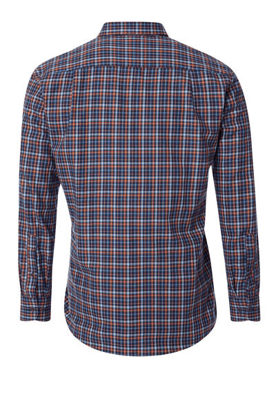 Produktbild fr 'REDMOND Casual Comfort Fit Hemd Langarm Button Down Kragen Flanell Karo braun'