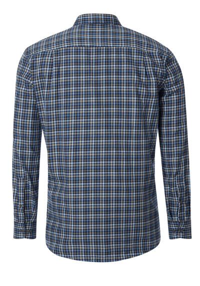 Produktbild fr 'REDMOND Casual Comfort Fit Hemd Langarm Button Down Kragen Flanell Karo braun'