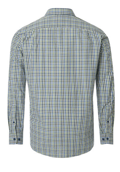 Produktbild fr 'REDMOND Casual Comfort Fit Hemd Langarm New Kent Kragen Karo grn'