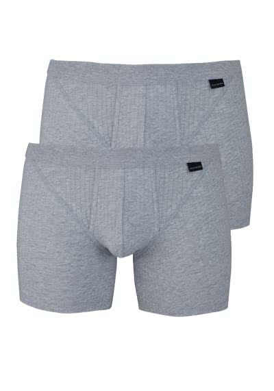 SCHIESSER Shorts Essentials Authentic Doppelpack mittelgrau preisreduziert