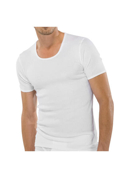 SCHIESSER Original Classics Doppelripp T-Shirt Rundhals Uni wei 005068/100