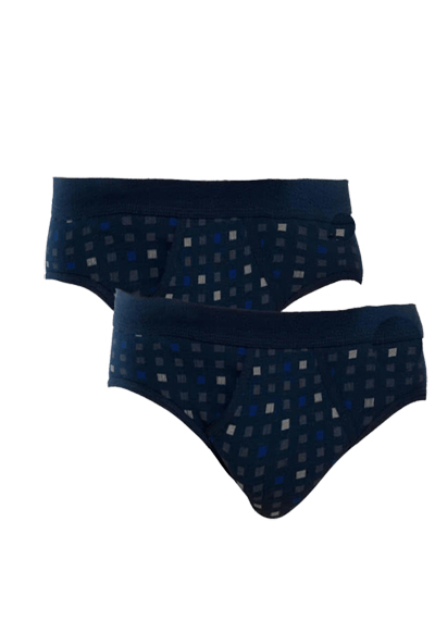 SCHIESSER Sportslip Essentials Cotton Feinripp Doppelpack  Muster blau