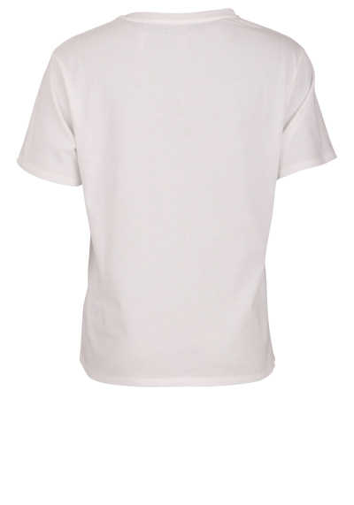 SET Kurzarm T-Shirt Rundhals Front-Print reine Baumwolle wei