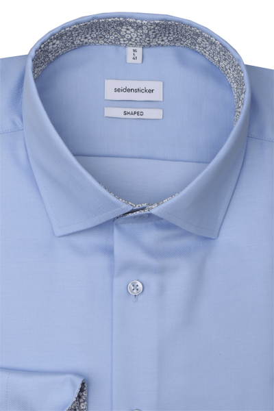 Produktbild fr 'SEIDENSTICKER Shaped Hemd extra langer Arm New Kent Kragen Twill hellblau'