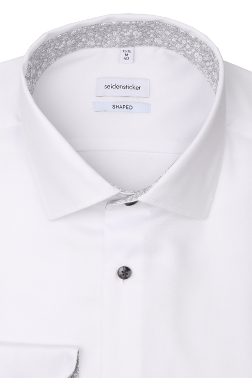 Produktbild fr 'SEIDENSTICKER Shaped Hemd extra langer Arm New Kent Kragen Twill wei'