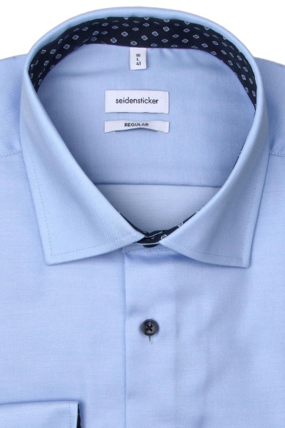 Produktbild fr 'SEIDENSTICKER Regular Hemd extra langer Arm New Kent Kragen Twill hellblau'