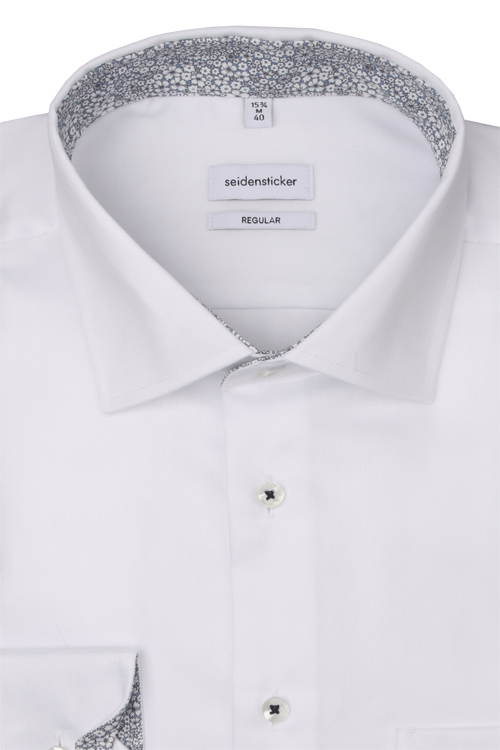 Produktbild fr 'SEIDENSTICKER Regular Hemd extra langer Arm New Kent Kragen Twill wei'
