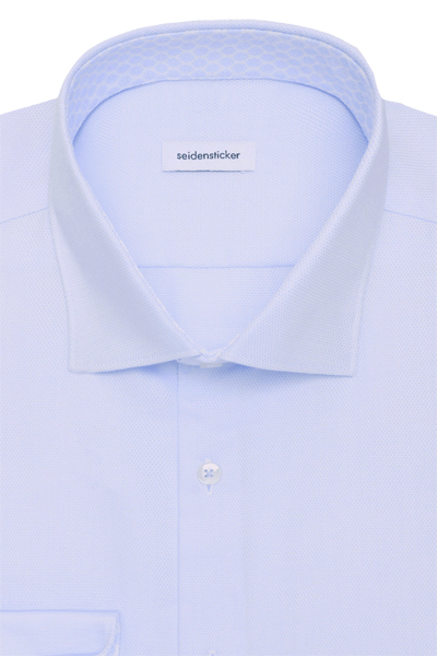 Produktbild f�r 'SEIDENSTICKER Shaped Hemd extra langer Arm New Kent Kragen Struktur hellblau'